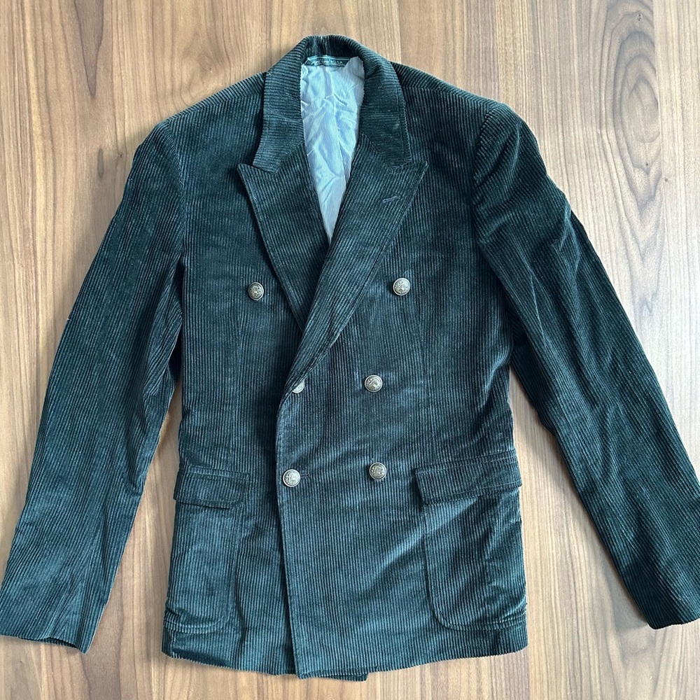 Band Of Outsiders Green Corduroy Blazer